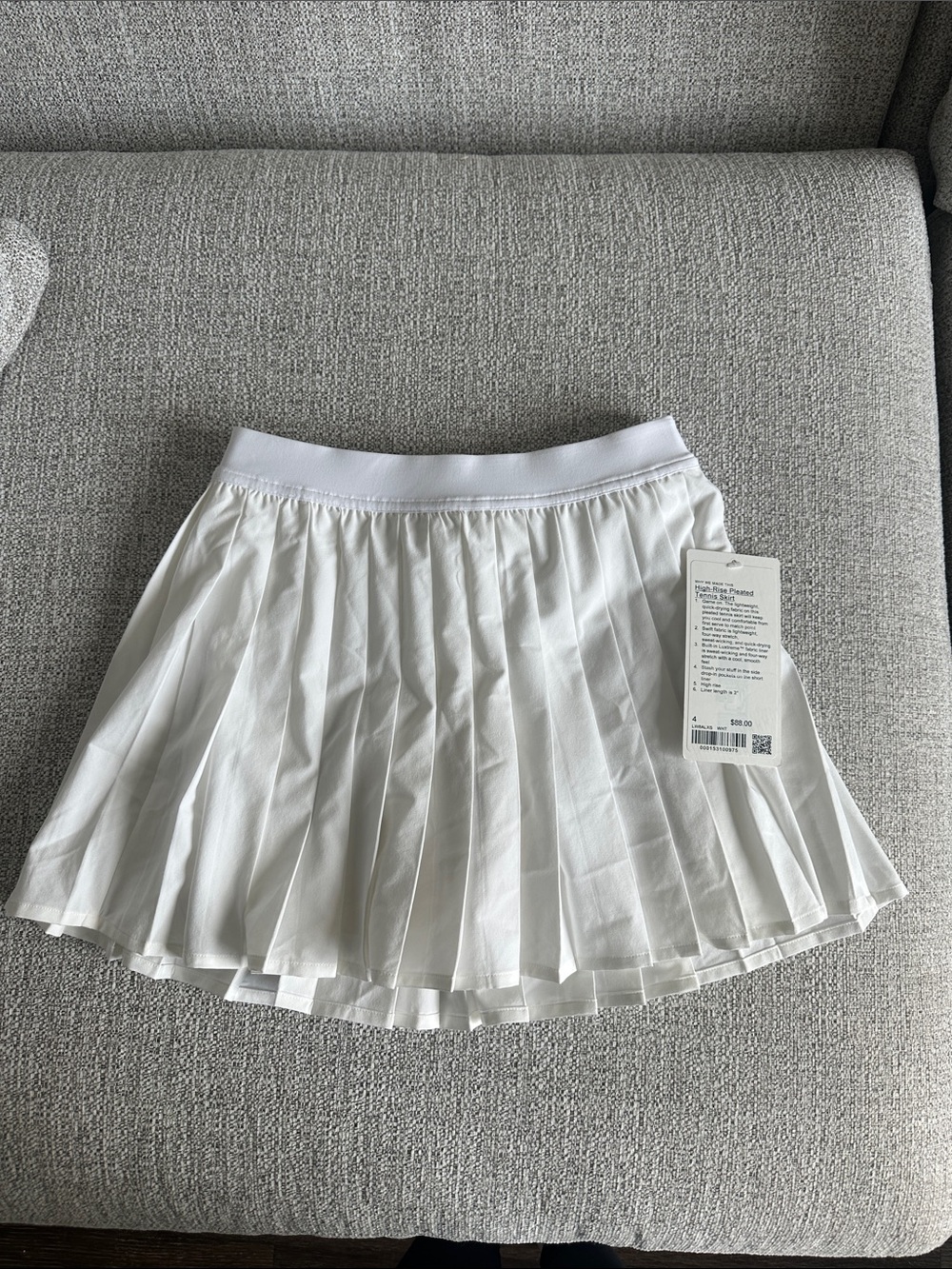 lululemon athletica White Pleated Skater Skirt